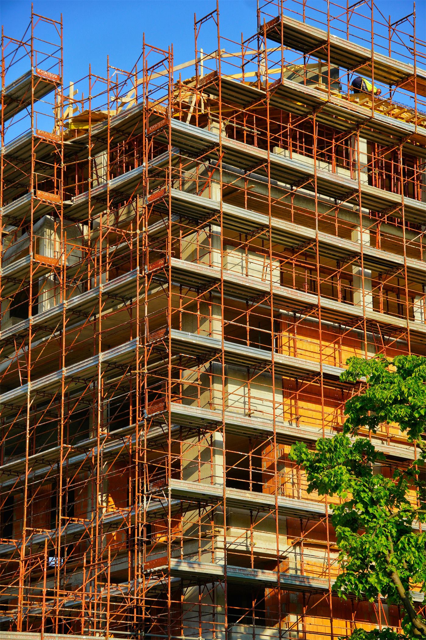 Chantier de construction et matériaux